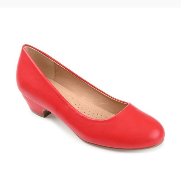 New JOURNEE COLLECTION Women's Red Comfort Office Casual Saar Low Heels size 9 - Picture 1 of 7